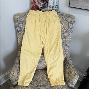 LOFT Yellow Relaxed Fit Pants
